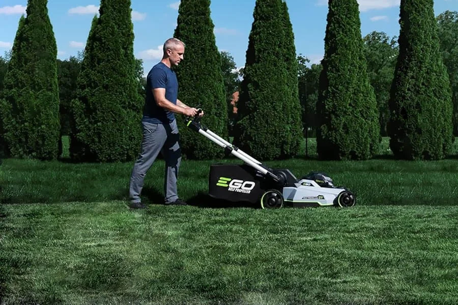 self propelled electric lawnmower